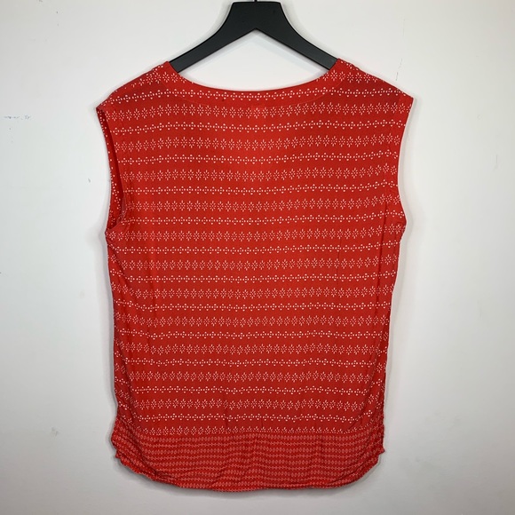 Old Navy • coral sleeveless patterned top - Picture 5 of 7
